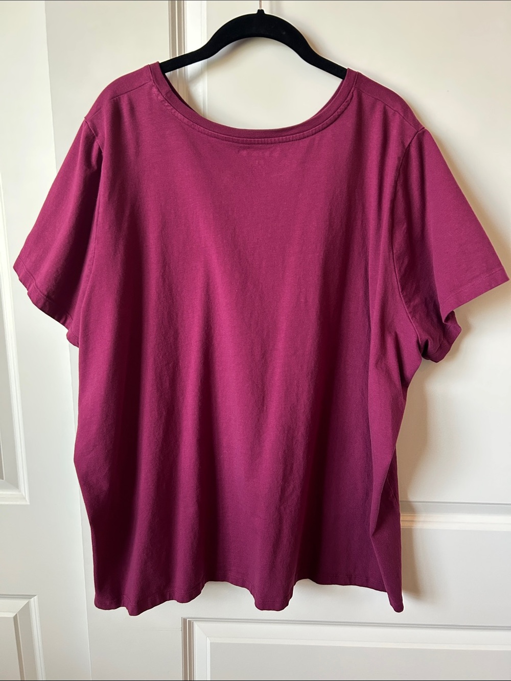 NWOT Woman Within Short Sleeve Crewneck Tee Raspberry 3X - Picture 4 of 9